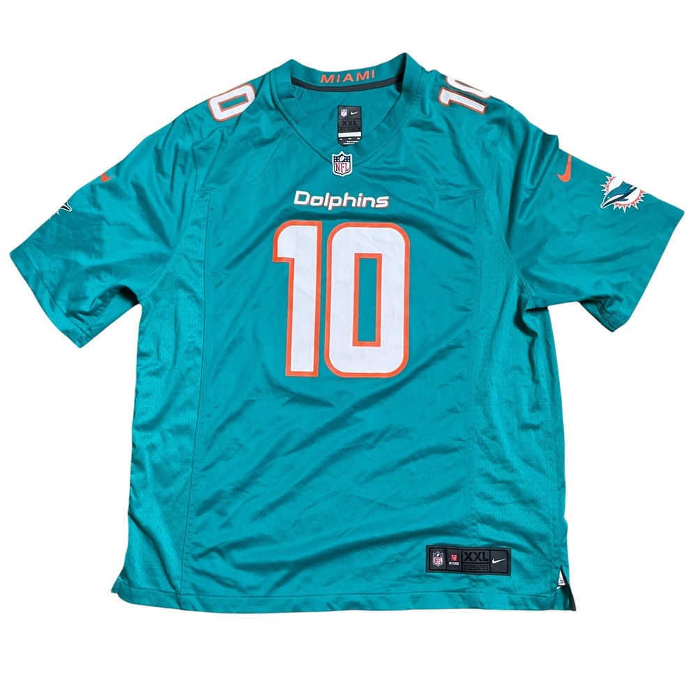 Miami Dolphins Tyreek Hill #10 Nike NFL Jersey Aqua XXL Football